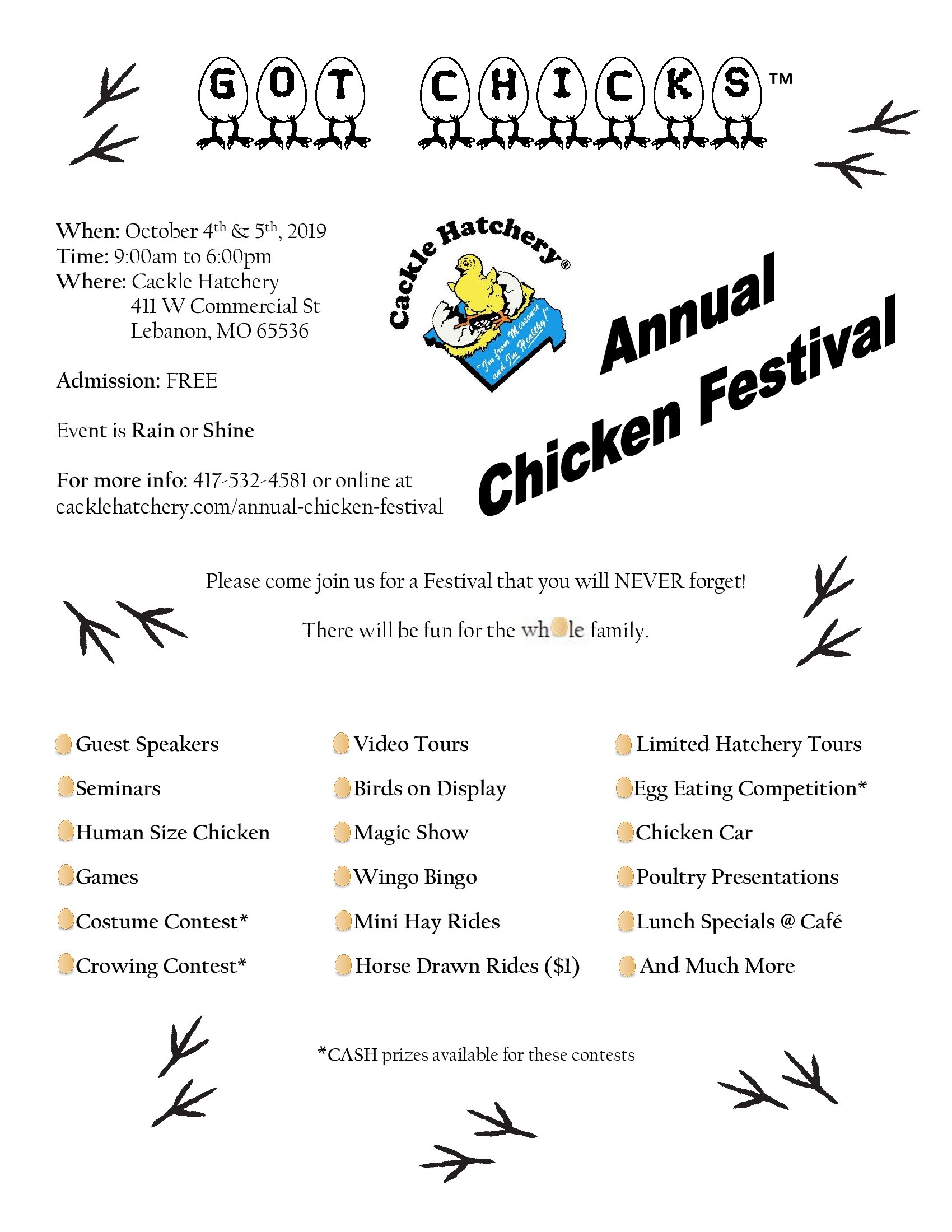 Cackle’s Annual Chicken Festival